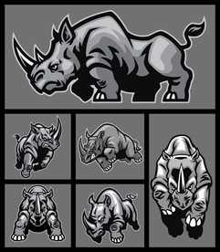 矢量灰犀牛系列