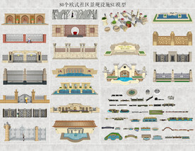 欧式社区景观设施