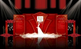 红色大理石婚礼