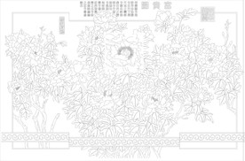 牡丹线条图