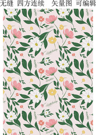 春夏花卉植物 花卉植物印花