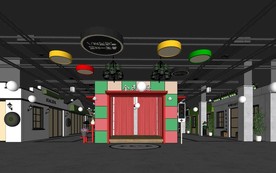 室内商业街SU模型