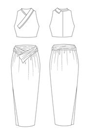 创意女装短裙套裙设计模板