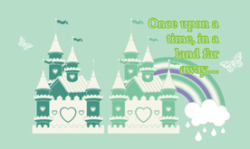 城堡 卡通 硅藻泥图案