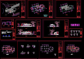 景区茶室建筑施工图
