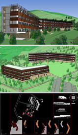 山地旅馆草图SU模型含CAD图