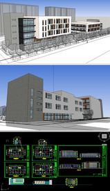 活动中心草图SU模型含CAD图