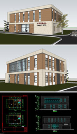 活动中心草图SU模型含CAD图