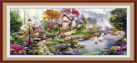 欧式田园风光小桥装饰画