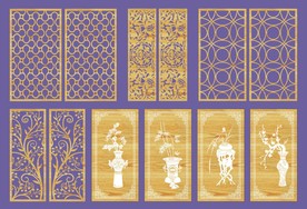 镂空屏风