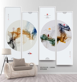 无框画 新中式装饰画 水墨画