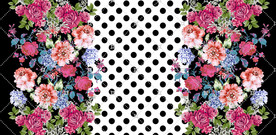 黑点背景花