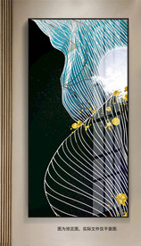 轻奢新中式抽象线条装饰画