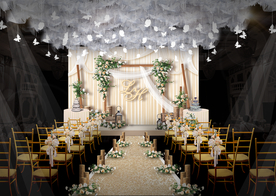 香槟色婚礼仪式区