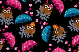 卡通可爱猫头鹰插画插图