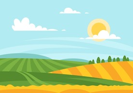 有机农村农村插画插图