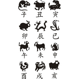 古典12生肖雕刻矢量图精品礼品