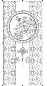 隔断屏风矢量图