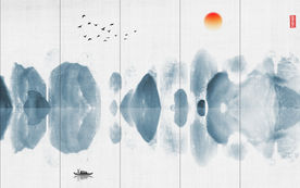 山水壁画 大型山水画