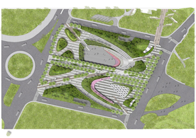 境外风格广场景观设计平面图