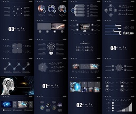 炫酷科幻商务科技PPT图