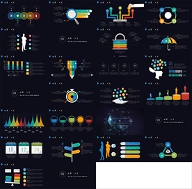 2019通用炫酷黑色科技PPT