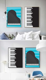 钢琴装饰画