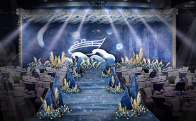 蓝色婚礼仪式区