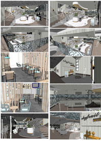 咖啡厅装饰 SU 模型