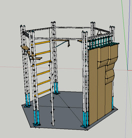 六面体高空拓展组合架