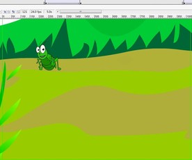 在草丛里跳跃的小虫6秒动画