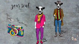 潮男服装店背景墙