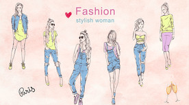 个性女装店背景墙