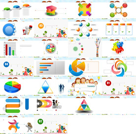 图表ppt 简约动态PPT