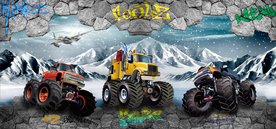 越野车卡车装饰画背景墙