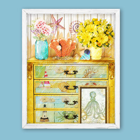 花卉静物地中海装饰画