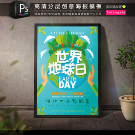 世界地球日环保公益海报
