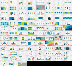通用超多图表PPT大气模板图