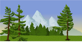 矢量动漫动画自然风景漫画素材