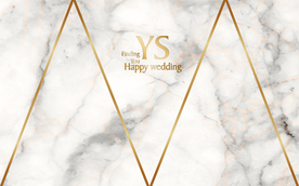 婚礼喷绘图合影区喷绘大理石婚礼