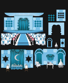 梦幻蓝色主题婚礼