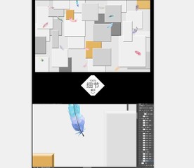 北欧现代简约几何形背景墙装饰画