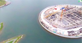 上海之鱼俯拍城市绿地规划建设