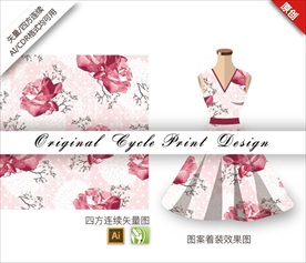 高贵矢量欧式古典花朵图案