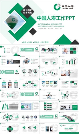 中国人寿保险公司PPT模板