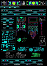 藏式风格花边cad图库