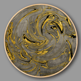 水墨鎏金新中式抽象装饰画