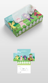 可爱清新艺术抽纸盒纸盒包装设计