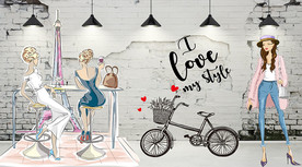 服装店工装背景墙