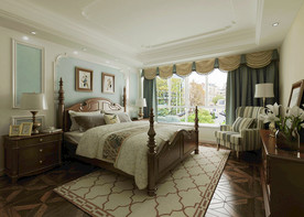 美式风格  卧室